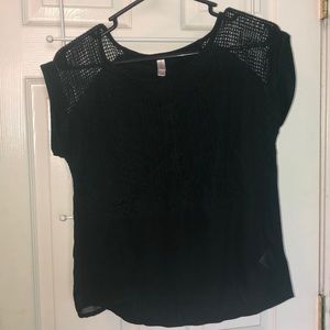 Xhilaration Black shortsleeved top